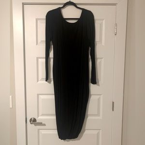 Black Bodycon Dress with Back Dip